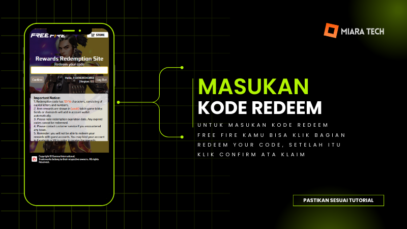 Cara memasukan kode redeem di situs resmi garena free fire dan free fire max untuk mendapatkan bundle, emote, dan diamond free fire gratis