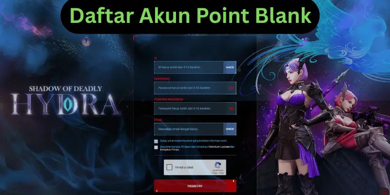 Cara daftar akun point blank zepetto