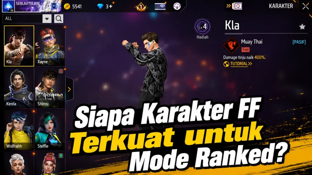 Karakter FF Terkuat untuk Mode Ranked